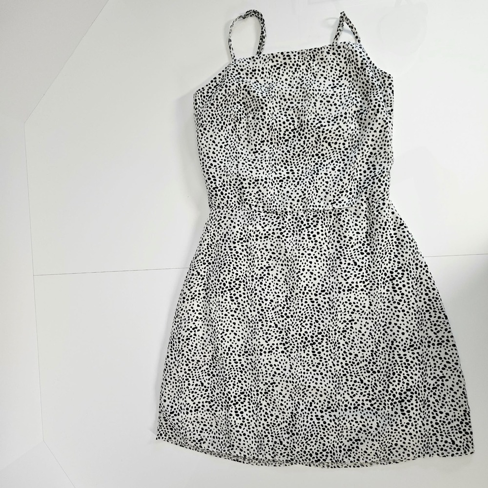 Missguided Dalmatian Print Mini Dress Black White Cutout Back Size US 2